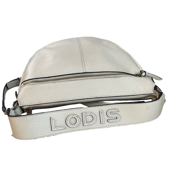 Lodis Ivory Leather Crossbody Bag - Picture 3 of 13